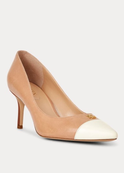 Ralph Lauren Lanette Læder Toe-Cap Pumps Dame Danmark (EUMFB5629)